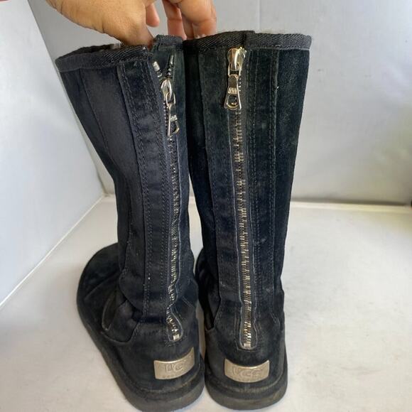 VTG UGG Authentic Knightsbridge W7 zipper back tall black - Picture 5 of 6